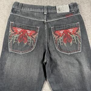 VTG Jinzu Jeans Mens 40x30 Black/Grey Relaxed Baggy Y2K Tattoo Cards Jin2U
